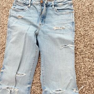Light Blue Distressed Women Jeans